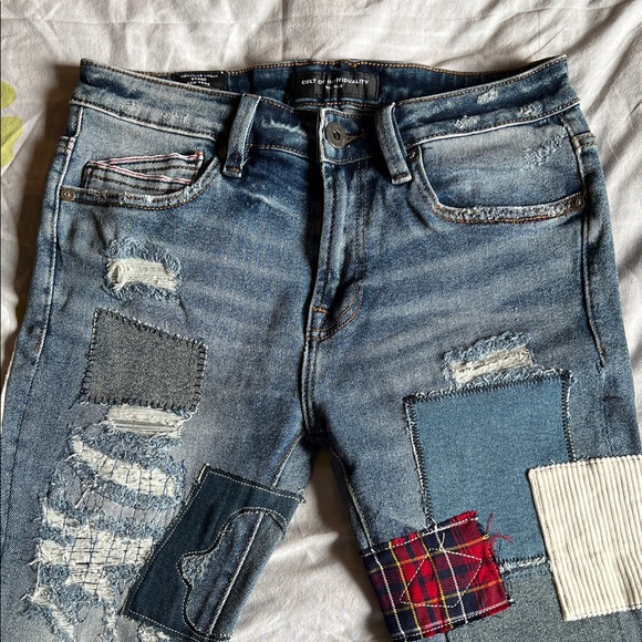 Cult of Individuality Other - Cult of Individuality Men’s Blue Patchwork Distressed Jeans